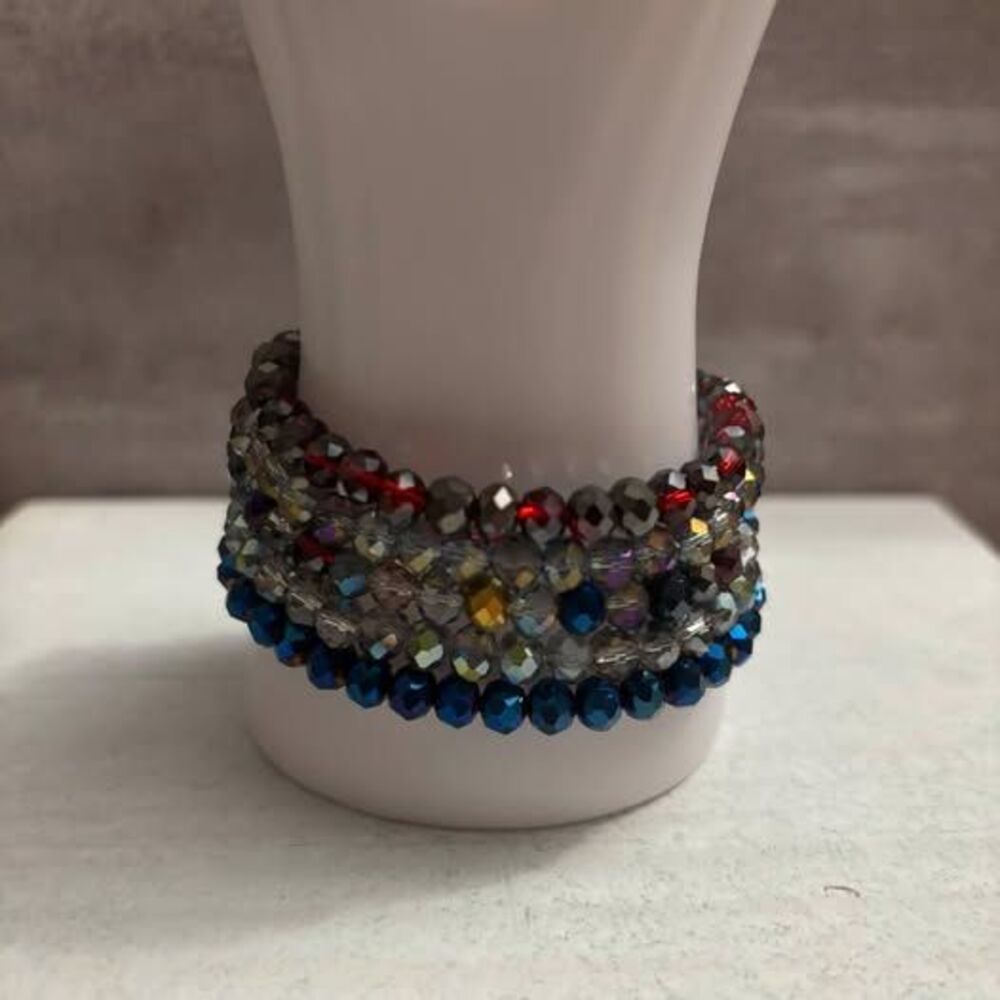 Handmade Beaded Bracelet Stack 0273